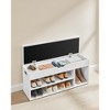 VASAGLE Shoe Storage Bench with Cushioned Seat and Hidden Compartments, Hallway Organizer with Shelves, Cloud White - 4 of 4