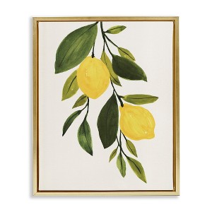 Stupell Industries Simple Yellow Country Lemon Leaf, 17" x 21" - 1 of 4