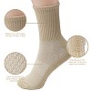 Boersma Women’s Soft Cotton Ankle Crew Socks – 4-Pack Thin Breathable Bootie Socks for Daily Wear, Yoga, Pilates，Khaki, Caramel, Light Grey, White - 4 of 4
