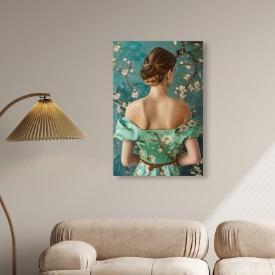Autumn Blossom Dress Fashion Canvas Wall Art, 24" x 36", Gallery Wrapped