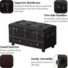 COZAYH Vintage Storage Bench, Upholstered Wooden Ottoman Padded Chest Box for Entryway, Bedroom, Living Room, Mid-Century Style, Matte Black - 3 of 4