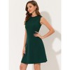 INSPIRE CHIC Women's Work Round Neck Sleeveless Fit and Flare Dresses - 3 of 4