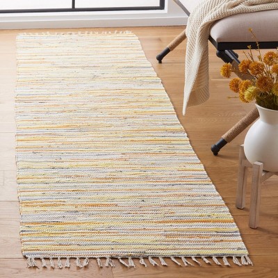 Vibrant Multicolor Hand-Woven Cotton & Wool Runner Rug, 2'3" X 6'
