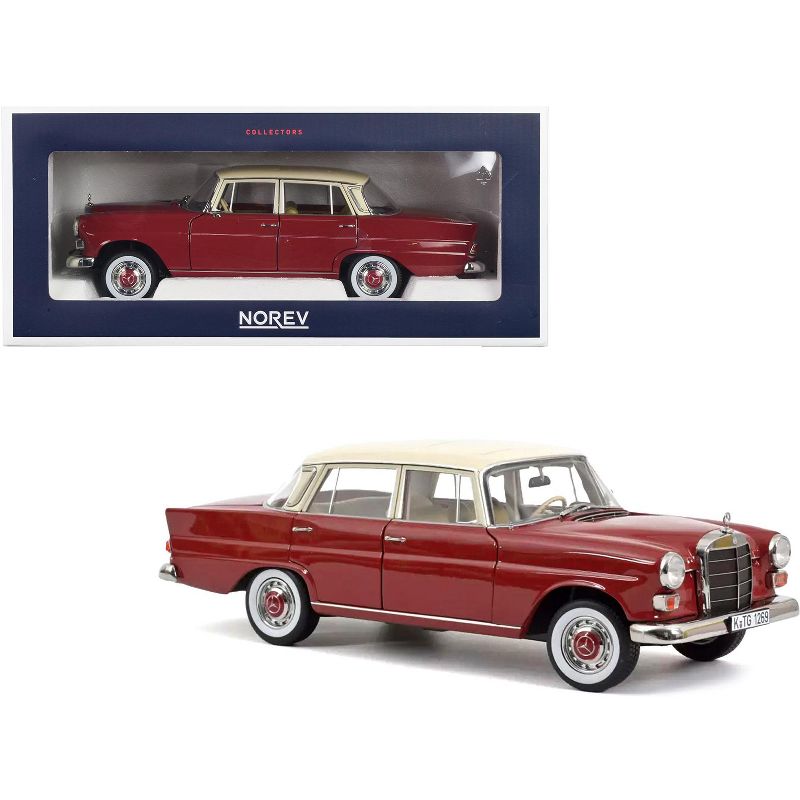 1966 Mercedes-Benz 200 Red with Beige Top 1/18 Diecast Model Car by Norev, 1 of 4