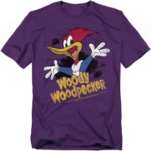 Woody Woodpecker Through The Tree Adult T-Shirt - 1 of 4