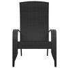 vidaXL Patio Adirondack Chair, Black, Poly Rattan - 3 of 4