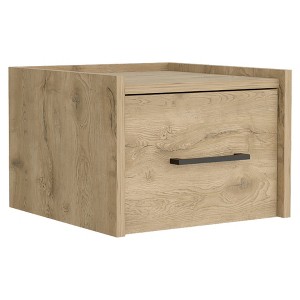FONTOI Floating Nightstand, Wall-Mounted Single Drawer with Handle, Side Table, End Table, Beige, 13.2"*9.8"*13.8" - 1 of 4