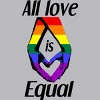 Adult Design By Humans Love is Equal Holding Hands Pride Flag By dnlribeiro88 Tank Top - 2 of 2