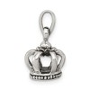 Black Bow Jewelry Sterling Silver 10mm Antiqued 3D Crown Pendant - 2 of 4