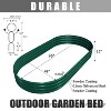 Cesicia 8 x 4 x 1 FT Green Oval Galvanized Steel Raised Garden Beds With Metal Trellis - 2 of 4