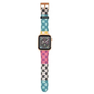 Schatzi Brown Alice Check Multi 42mm/44mm Rose Gold Apple Watch Band - Society6 - 1 of 3