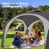 Anybear 12x12FT Gray UPF50+ Pop Up Beach Tent with 2 Side Walls - 3 of 4