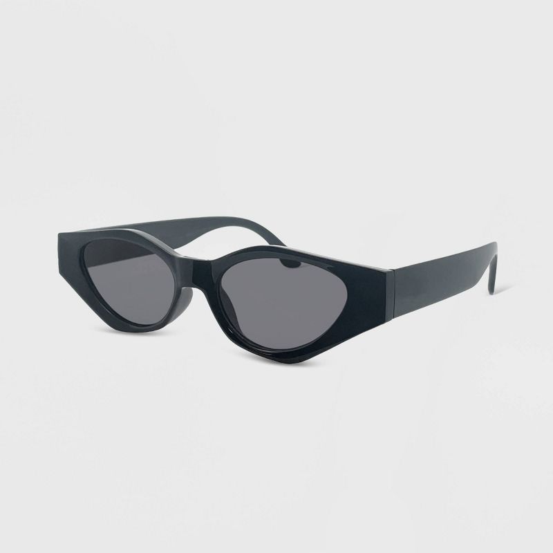 Women&#39;s Plastic Oval Sunglasses - Wild Fable&#8482; Black, 2 of 3