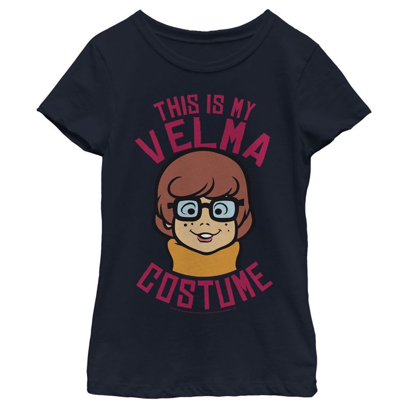 Girl's Scooby Doo Velma Costume T-Shirt, 1 of 4