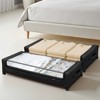 VEVOR Under Bed Storage with Wheels, 30.3 x 18.5 x 6.8 inch,with Clear Lid, Underbed Shoe Organizer, Rolling Under the Bed Storage Bins, 2 Pack,Black - 2 of 4