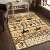 Kumasinova Wild West Area Rug – Horses & Cowboy Motifs for Living Room, Kid & Pet-Friendly, Made in Turkey, Stain-Resistant Door Mat - 3 of 4