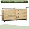 3-Drawers Storage Cabinet, CENGHU Coffee Bar Cabinet with Rope Woven Drawer, Buffet Cabinet, for Bedroom, Living Room, Dining Room, Hallways - 4 of 4