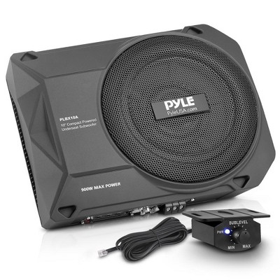 Pyle 10-Inch Low-Profile Amplified Subwoofer System - Black