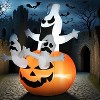 Whisen Halloween Inflatables Outdoor Decorations Jack-O-Lantern Pumpkin and Ghosts - Orange - 2 of 4