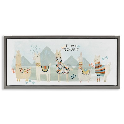 Stupell Industries Llama Squad Whimsical Patterns, 31" x 14"