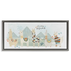Stupell Industries Llama Squad Whimsical Patterns, 31" x 14" - 1 of 4