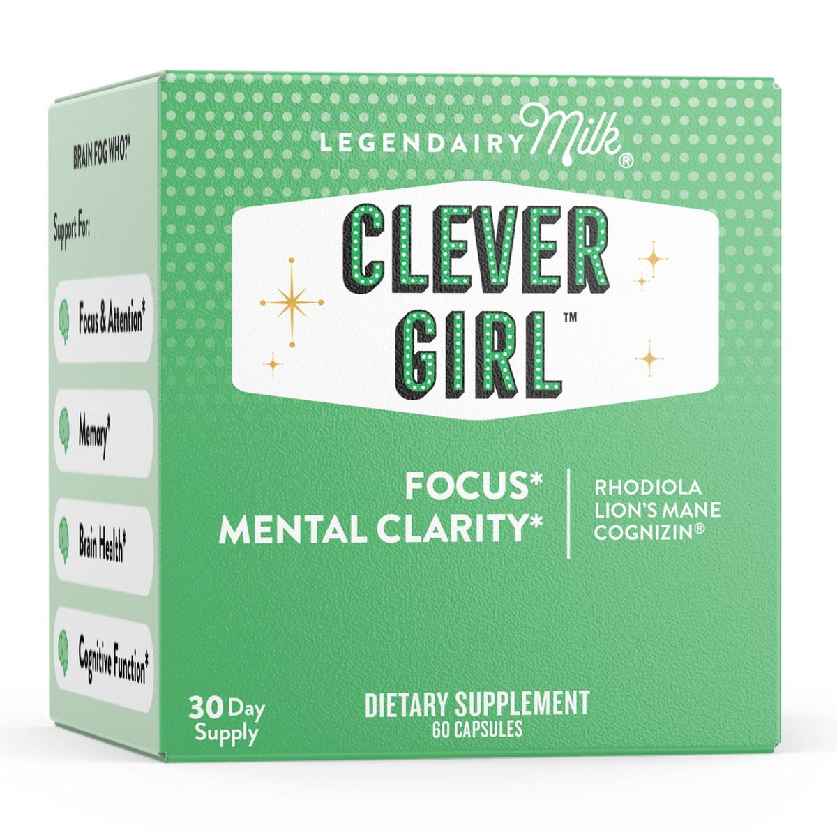 Legendairy Milk Clever Girl - Focus Support Dietary Supplement Capsules - 60ct - thumbnail 2