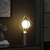 19.5" Ernst Modern Monoclinic Pendeloque Metal Table Lamp Silver - Ore International: Chic Bedside & Living Area Illumination - 3 of 4