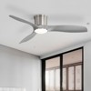 Sofucor Nickel 52 Inch Flush Mount Ceiling Fans with Lights Modern Flush Mount Ceiling Fan High CFM Dimmable LED Reversible DC for Bedroom Living Room - 4 of 4