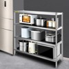 VEVOR Stainless Steel Shelving 60x18.5 Inch 4 Tier Adjustable Shelf Storage Unit Stainless Steel Heavy Duty Shelving, Silver - 2 of 4