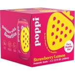 Poppi Strawberry Lemon Prebiotic Soda - 4pk/12 fl oz Cans