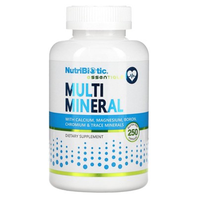 NutriBiotic Essentials, Multi Mineral, 250 Gluten Free Capsules