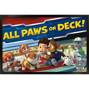 Trends International Nickelodeon Paw Patrol - On Deck Framed Wall Poster Prints - 1 of 4