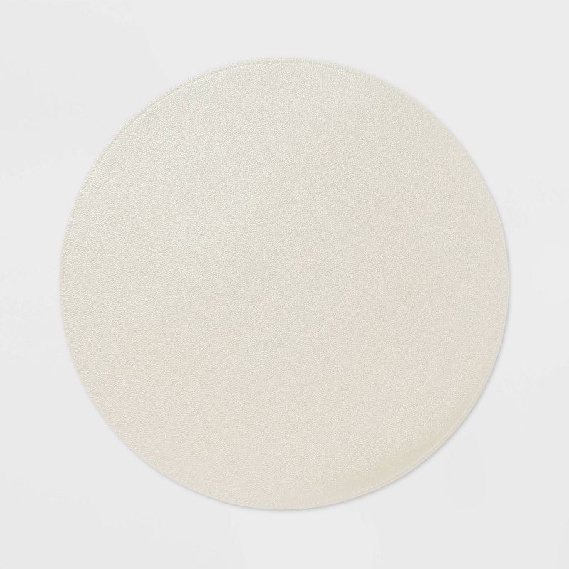 15" Round Pebble Faux Leather Charger - Threshold™, 1 of 6