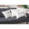 C&F Home 18" x 18" Anna Cream Solid Square Woven Square Accent Pillow - 4 of 4