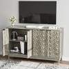 Modern Wooden Accent Buffet Cabinet with Adjustable Shelfs, Versatile Storage Sideboard for Living Room, Dining Room or Hallway–The Pop Home - 2 of 4