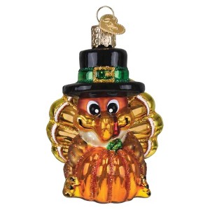 Old World Christmas Blown Glass Ornament for Christmas Tree, Pilgrim Turkey - 1 of 4