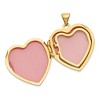 Black Bow Jewelry 14k Yellow Gold 21mm Family Polished Heart Locket - 4 of 4