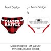 Big Dot of Happiness Lumberjack - Channel the Flannel - Diaper Shaped Raffle Ticket Inserts - Buffalo Plaid Baby Shower Diaper Raffle Game - Set of 24 - 2 of 4