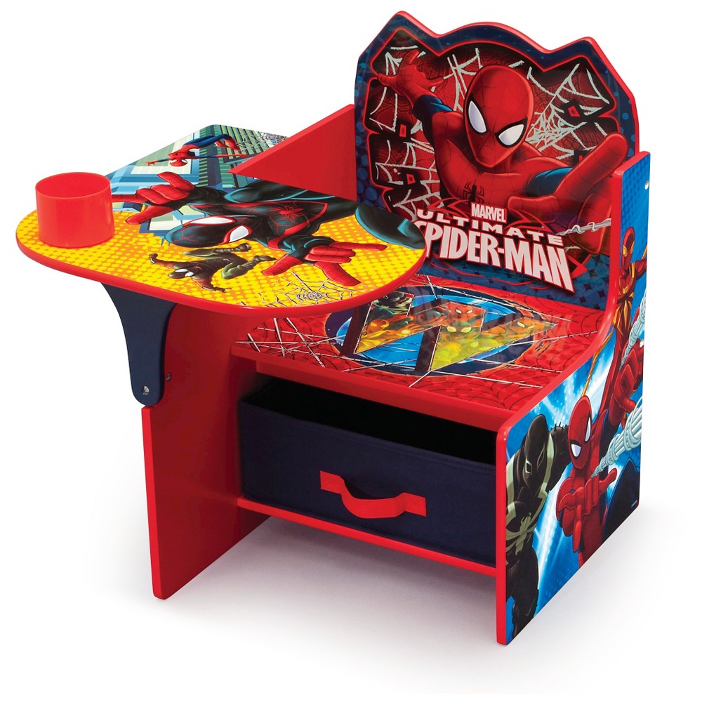 Delta Children Spider-Man Chair Desk with Storage Bin