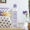 Sorbus 4 Drawers Narrow Dresser - with Steel Frame, Wood Top & Easy Pull Fabric Bins for Small Spaces, Closets, Bedroom, Bathroom & Laundry - 2 of 4