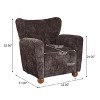 Christopher Knight Home Ember Contemporary Wingback Upholstered Accent Chair - 3 of 4