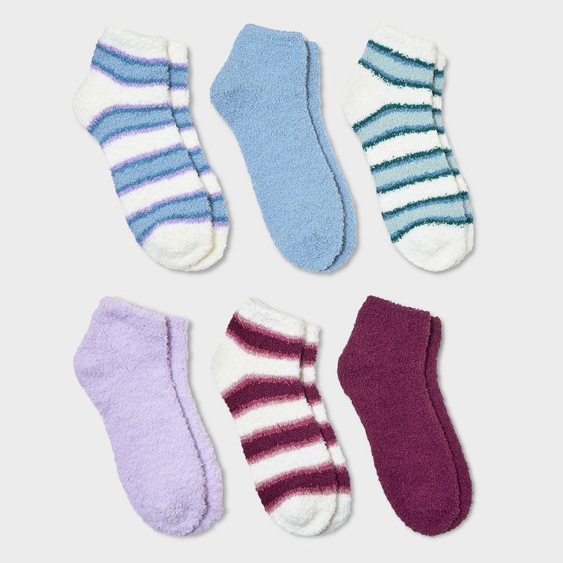 Women's 6pk Cozy Low Cut Socks - 4-10, 1 of 6
