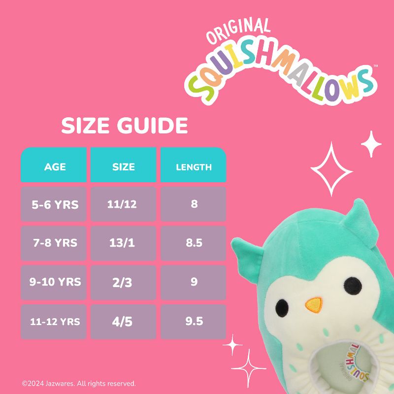 Squishmallows Slippers Plush Lightweight Warm Comfort Soft Slipper House Shoes for Kids girl boy  (sizes 11-1 Little Kid / 2-5 Big Kid), 5 of 9