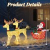 Karl Home  2D Reindeer Pulling Santa Sleigh Christmas Decoration - 4 of 4