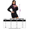 Coolmee Women Mock High Neck Ribbed Woolen Backless Bodycon Long Sleeve Wrap Mini Pencil Dress - 4 of 4