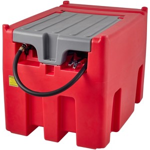 VEVOR Portable Diesel Tank, 116 Gallon Capacity & 10 GPM Flow Rate, Diesel Fuel Tank with 12V Electric Transfer Pump and 13.1ft Rubber Hose, Red - 1 of 4