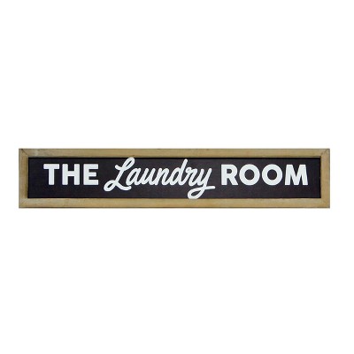 VIP Wood 23.5 in. Black Laundry Room Wall Sign