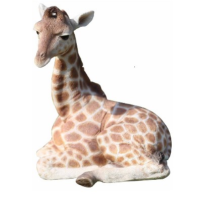 7" Polyresin Laying Down Giraffe Statue Brown - Hi-Line Gift