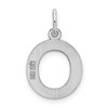 Black Bow Jewelry Sterling Silver Amanda Collection Medium Block Style Initial O Pendant - 3 of 4