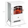 SEVOBAL Fireplace Insert Heater Mantel 3D Flame Fireplace Stove Bottom Air Outlet Fire Place Panoramic Fire Place Heater, White, 17.75"*13.25"*22.25" - 3 of 4